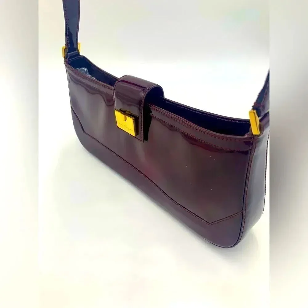 Auth Preloved Small Ferragamo Patent Leather Shoulder Bag. Very good condition!